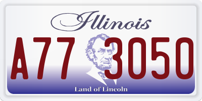 IL license plate A773050