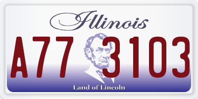 IL license plate A773103