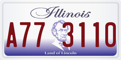 IL license plate A773110