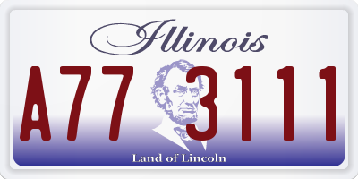 IL license plate A773111