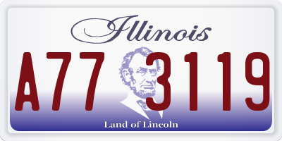 IL license plate A773119