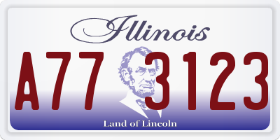 IL license plate A773123