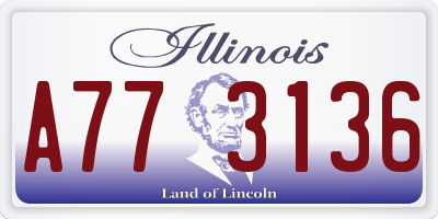 IL license plate A773136