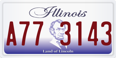 IL license plate A773143