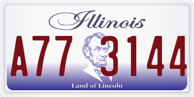 IL license plate A773144