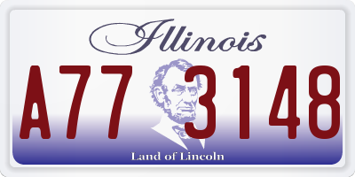 IL license plate A773148