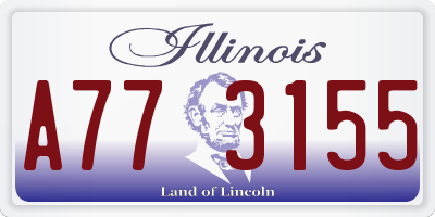 IL license plate A773155