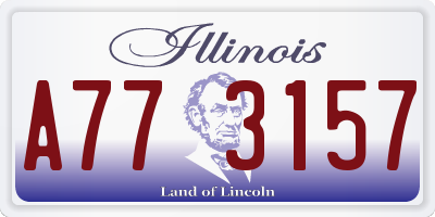 IL license plate A773157