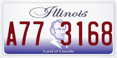 IL license plate A773168