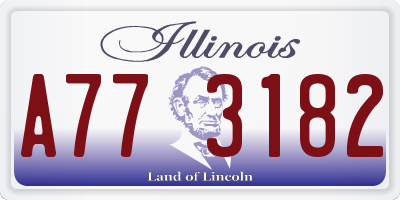 IL license plate A773182