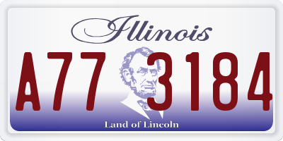 IL license plate A773184