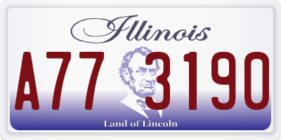 IL license plate A773190