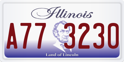 IL license plate A773230
