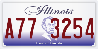 IL license plate A773254