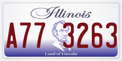 IL license plate A773263