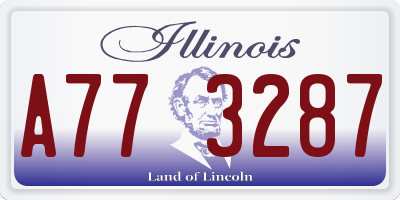IL license plate A773287