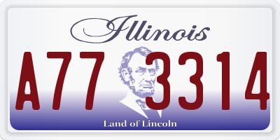 IL license plate A773314