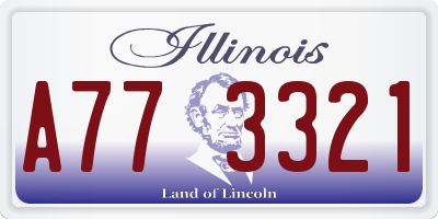 IL license plate A773321