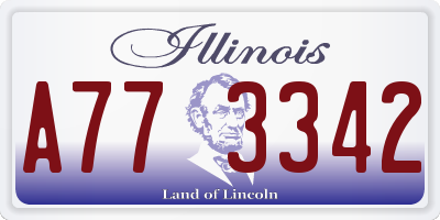IL license plate A773342