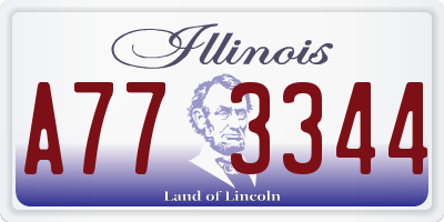 IL license plate A773344