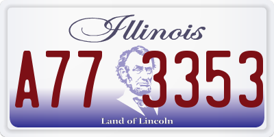 IL license plate A773353