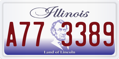 IL license plate A773389