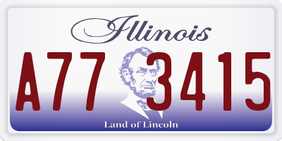 IL license plate A773415