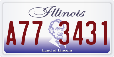 IL license plate A773431