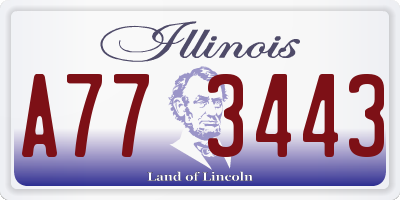 IL license plate A773443