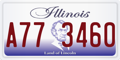 IL license plate A773460