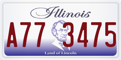 IL license plate A773475