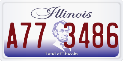 IL license plate A773486