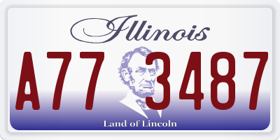 IL license plate A773487