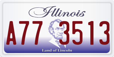 IL license plate A773513