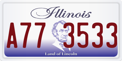 IL license plate A773533