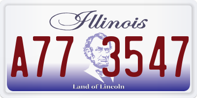 IL license plate A773547