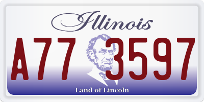 IL license plate A773597