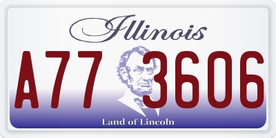 IL license plate A773606