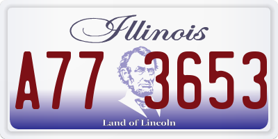 IL license plate A773653