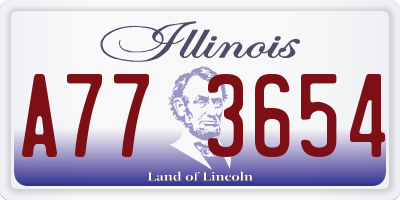 IL license plate A773654