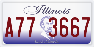 IL license plate A773667