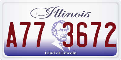 IL license plate A773672