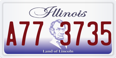 IL license plate A773735