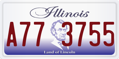 IL license plate A773755