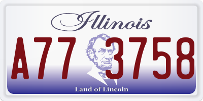 IL license plate A773758