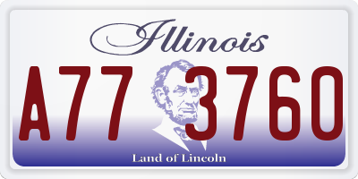 IL license plate A773760