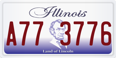 IL license plate A773776