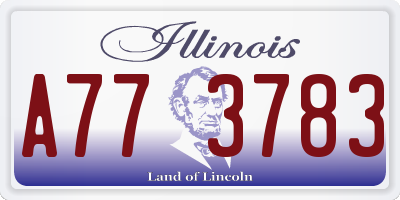 IL license plate A773783