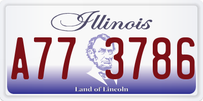 IL license plate A773786