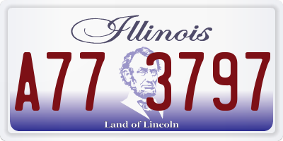 IL license plate A773797